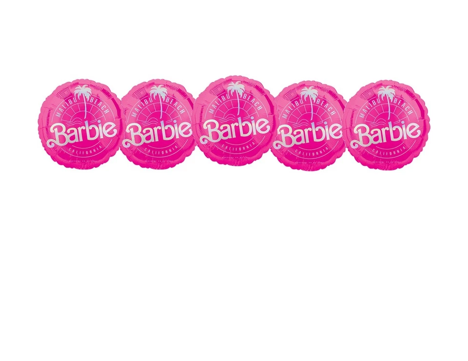Malibu Beach Barbie 18'' Anagram Balloon Birthday Party Decorations Hot Pink
