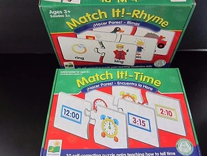 2er Set The Learning Journey Match It Rhyme & Match It Time Lernpuzzles - Bild 1 von 1