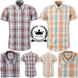 Camisa Relco Para Hombres Algodón Cuadros Manga Corta Abotonada Invierno Nueva Verano '24 - Imagen 1 de 7