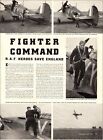 1941 WW II Article FIGHTER COMMAND R.A.F. Heroes Save England Big Article 013122