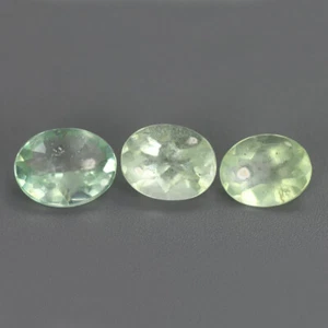 6.005 CT COLECCIÓN INUSUAL IMPRESIONANTE 100% VERDE BERILO BUFF TOP 3 PIEZAS - Imagen 1 de 2