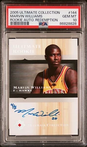 Ultimate Marvin Williams 2005-06 holofoil platino de redención automática de radiocontrol #/5 PSA 10 - Imagen 1 de 2