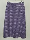 Women's Miu Miu Purple Geometric Jacquard A-Line Midi Skirt Size 44