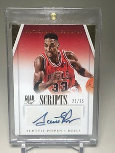 SCOTTIE PIPPEN GOLD PROOF SCRIPTS AUTO 2013-14 NATIONAL TREASURES 23/25 - Bild 1 von 7