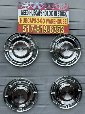 Chevrolet Impala Belair Biscane Elcamino 1960 14” tapacubos originales juego 4 bonitos Foto 1 de 4