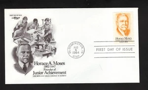Horace Moses--1984 First Day Cover--Artmaster Cachet--Bloomington, Indiana - Picture 1 of 1
