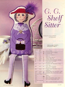G. G. Shelf Sitter & Tending Sheep Cross Stitch Patterns - 2 Designs - Picture 1 of 3