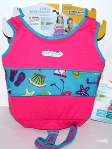 BADESCHULE 2-TEILIG SCHWIMMTRAINER & BADEANZUG 20-33 PFUND 2 JAHRE UNTER KIND MÄDCHEN - Bild 1 von 3