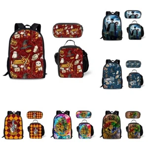 Kids Harry Potter Hogwarts Backpack School Rucksack Lunch Bag Pencil Case Gift F - Picture 1 of 11