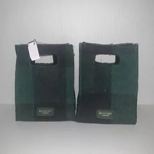 (2) NWT Bath & Body Works Holiday Evergreen Plaid Mini Gift bags *FREE US SHIP* - Picture 1 of 8