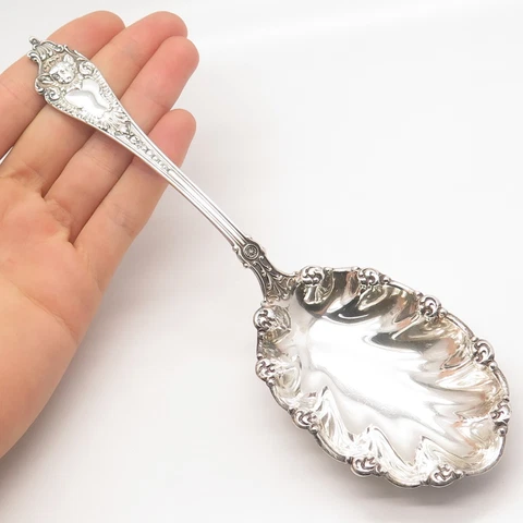 925 Sterling Silver Antique Mechanics Sterling Co Ornate Spoon Cover