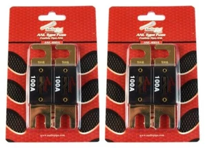4 Pcs 100 Amp ANL Fuses Gold Plated Audiopipe 32V Pack Car Audio Stereo - Picture 1 of 4