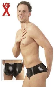 SHORTS LATEX GERMANY .4MM PLUG BLACK ONE SIZE - Picture 1 of 2