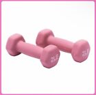 Pink Easy Grip Workout Dumbbells Neoprene Coated Various Sets And Weights Avail