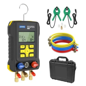 Digital HVAC Refrigeration AC Manifold Gauge Set Pressure Vacuum Temp Tester - Picture 1 of 24