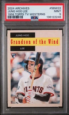 2024 Topps Archives Jung Hoo Lee 1958 Topps TV Westerns 58W-22 PSA 9 SSP POP 6 Foto 1 de 2