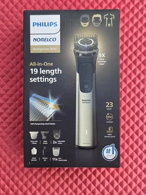 Philips Norelco multigroom series 9000 Silver MODEL - MG9500/50 NEW IN BOX - Image 1 of 4
