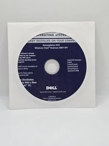 Dell - Microsoft Windows Vista Business 32Bit SP1 Reinstallation Disc - No Key - Picture 1 of 1