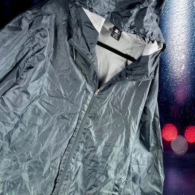 VTG Starter Windbreaker Men 3XL Jacket Full Zip Hooded Black Ripstop Skate Baggy - Image 1 of 4