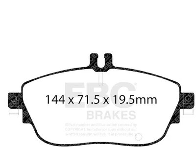 Juego de pastillas de freno delanteras para Mercedes GLA250 2015-2018 EBC 94573YXRP 2016 2017 Foto 1 de 4