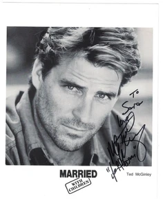 Ted McGinley Firmado Autografiado 8 x 10 Foto Actor Casado con Hijos Raro - Imagen 1 de 1