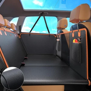 Waterproof PU Leather Dog Car Seat Cover Hard Bottom Hammock for SUV Truck Car - Picture 1 of 10