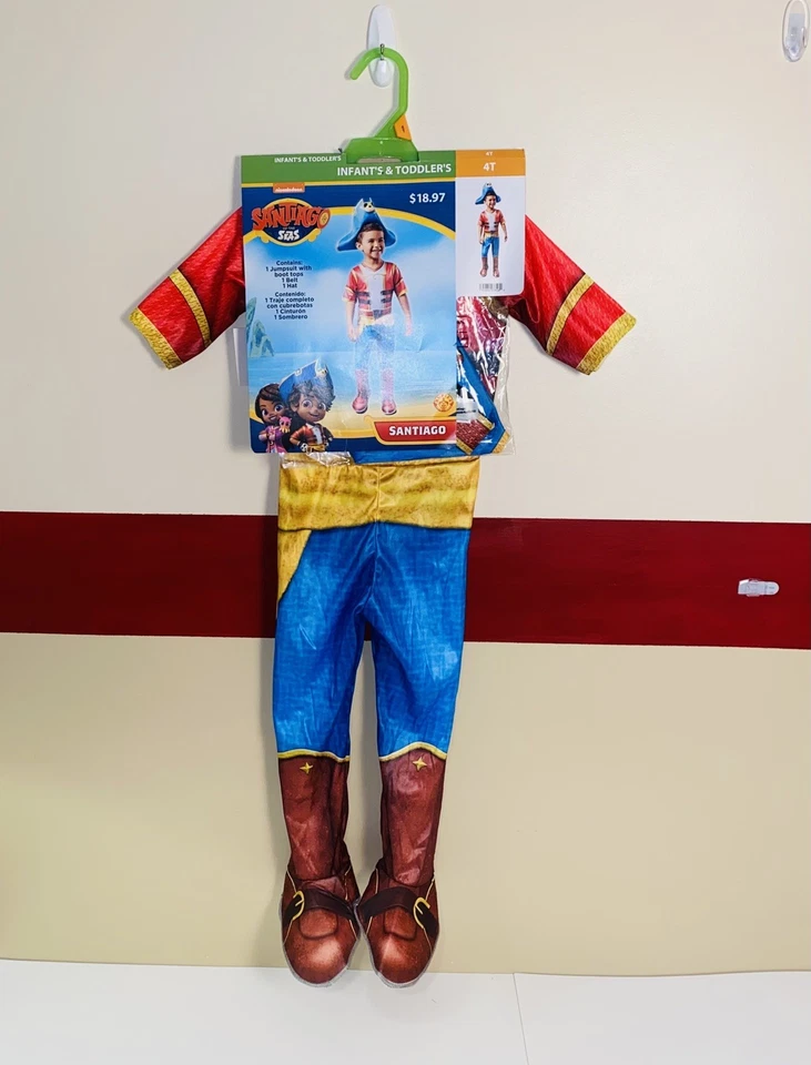 Пират САНТЬЯГО моря ребенка ясельного возраста костюм платье вверх 4T рубины новый 3шт - Изображение 1 из 4