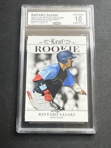 Rintaro Sasaki 2024 Leaf Rookie Achievement CCG 10 Stanford Rookie - Picture 1 of 2