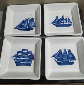 American Atelier Tall Ships 5235 Set di 4 piatti quadrati in gres - Foto 1 di 13