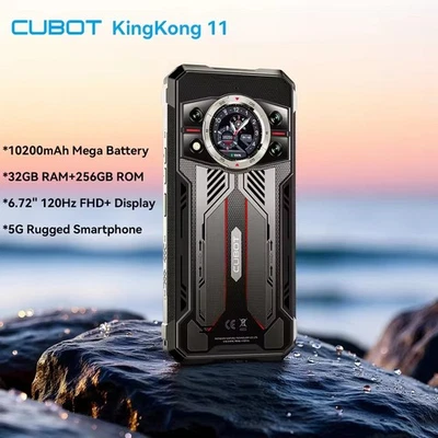 Cubot KingKong 11 5G Rugged Phone 10200mAh Dimensity 7025 32GB+256GB 108MP NFC - image 1 of 4