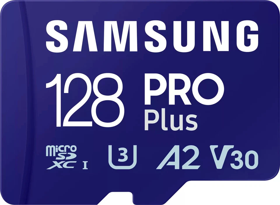 SAMSUNG PRO Plus 128 GB microSDXC (2023), Speicherkarte blau, UHS-I U3, Class 10 - Bild 1 von 1