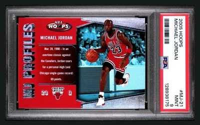 2005 HOOPS MJ PROFILES #MJ-21 MICHAEL JORDAN PSA 9 HIGH GRADE  - Image 1 of 3