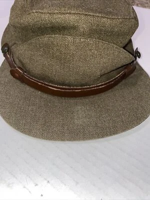 De colección 1954 Buffalo Cap Co. Invierno Pico Militar Sombrero Canadá Talla 6 1/2 Foto 1 de 4