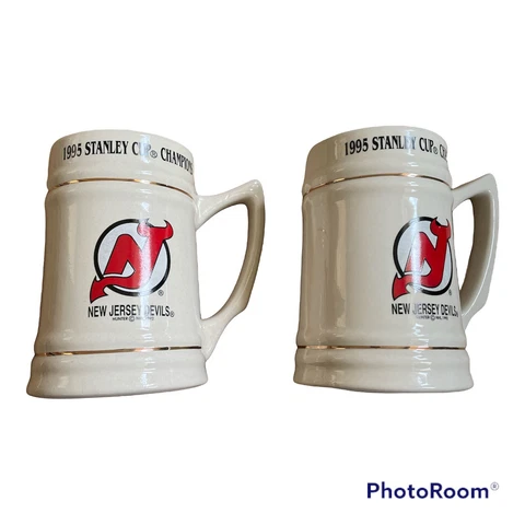 New Jersey Devils 1995 Stanley Cup Champions Beer Stein Mug  NJD NJ  Ceramic Cover