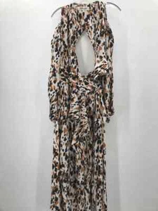 Pre-Owned Diane Von Furstenberg Black Size 10 Wrap Midi Long Sleeve Dress - Picture 1 of 3