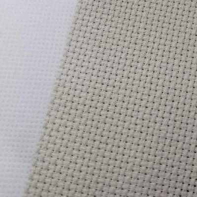 Tissu Aida en coton pour point de croix - 305 x 150 cm - 14 carats - Gris perle - Photo 1/4