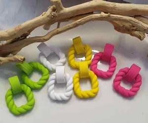 Geometric candy color resin stud earrings gift for her , mom, teacher, sister, - Picture 1 of 9