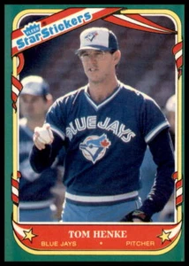 1987 Fleer Star Stickers #57 Tom Henke - Picture 1 of 2