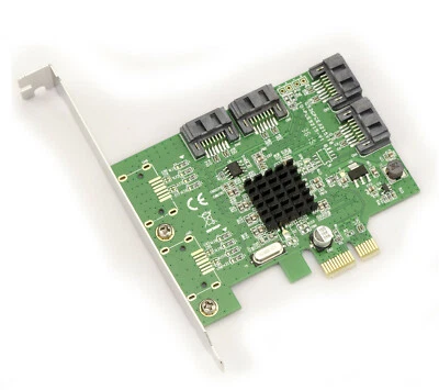 Controller Pcie SATA 6GB 4 Ports - Chipset Marvell 88SE9215 - High+Low Profile - Image 1 of 3