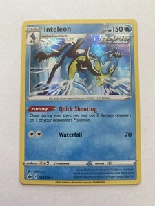 Pokémon TCG Inteleon Chilling Reign 043/198 Holo Rare Near Mint - Picture 1 of 2