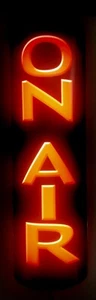 3D CURVED ON AIR RADIO BROADCASTING  LED LIGHTED SIGN wall sconce plug in - Picture 1 of 2