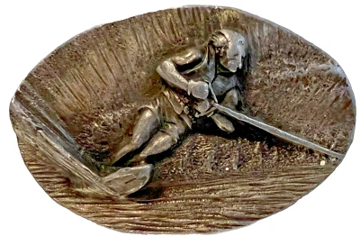 Water Skiing Sports Vintage 1979 Belt Buckle Bergamot Brass Works 3 X 2 Inches - Image 1 of 3