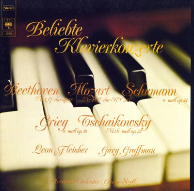 3LP Box BEETHOVEN MOZART TCHAIKOVSKY SCHUMANN GRIEG Piano Concertos CBS 78308 NM - Image 1 of 3