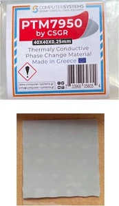 PTM7950 by CSGR 40x40x0.25mm Phase Change Thermal Pad Ideal to Use with K5 PRO - Picture 1 of 2