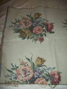 TAPESTRY / UPHOLSTERY FABRIC 1 PIECE 3/4 YARD LOVELY FLOWER DESIGN NEW - Picture 1 of 3