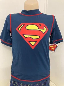 Superman DC UPF 50+ Water Proof UV Shirt Rashguard Shirt Size 5-6 - Picture 1 of 1