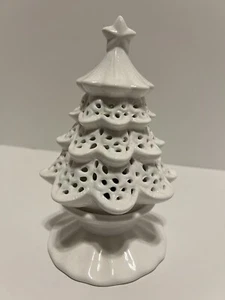 Yankee Candle Christmas Tree Luminary weiß Teelicht Kerzenhalter 8 Zoll - Bild 1 von 11