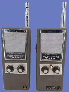 2 TALKIES WALKIES SUPER PHONE 500 TOKAI VINTAGE 1970 JAPAN RADIO - Zdjęcie 1 z 24