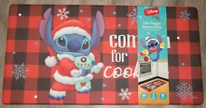 Disney Lilo Stitch 20x39 Come in for Cookies Christmas Anti Fatigue Kitchen Mat - Picture 1 of 3