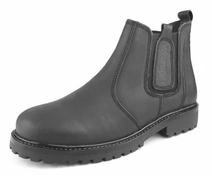 Wrangler Yuma Chelsea Pull On Leather Mens Boots Black - Picture 1 of 5
